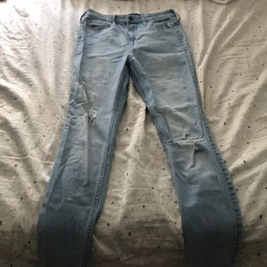 Light wash jeans (ultra high-rise super skinny)